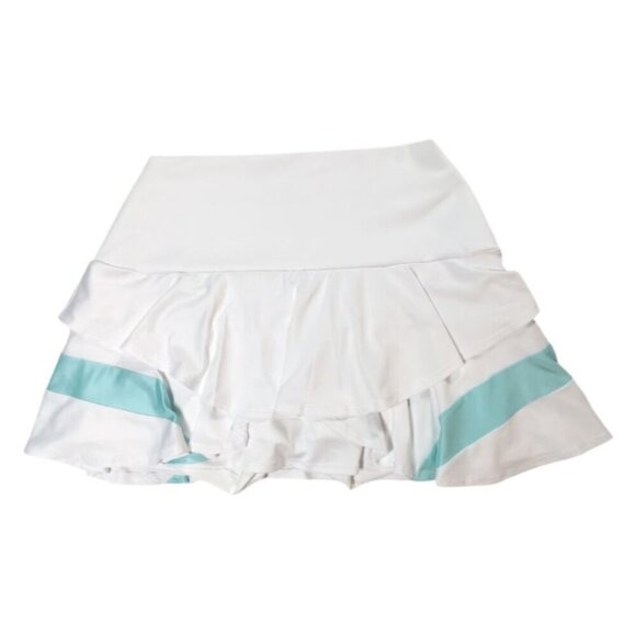 K Swiss Tennis & Pickleball Set Pleated Crew Top & Flounce Skirt Ombre Coastal S - Picture 9 of 15